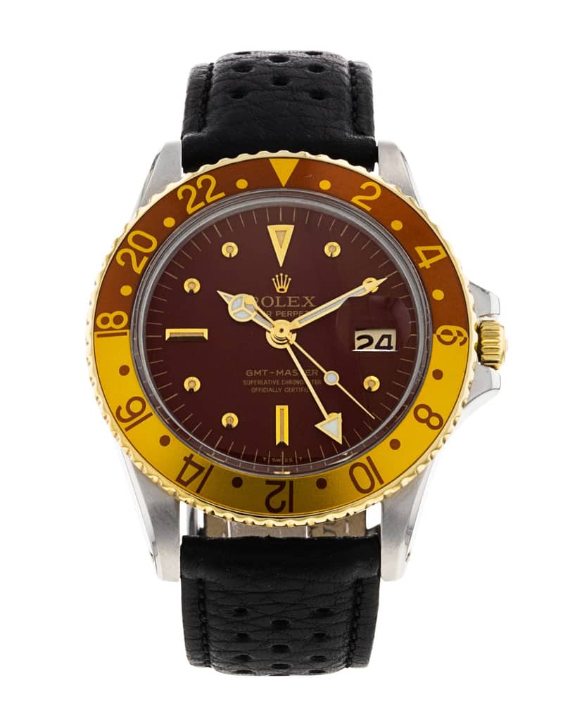 Rolex GMT-Master II 1675, Brown dial, 40mm Steel & Yellow Gold