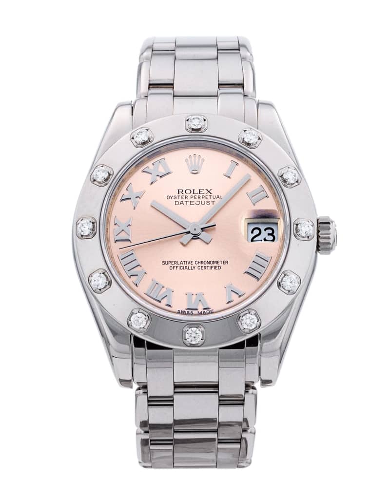Rolex Pearlmaster 81319, Pink dial, 34mm White Gold