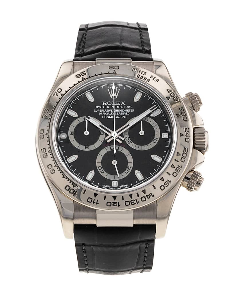 Rolex Cosmograph Daytona 116519, Black dial, 40mm White Gold