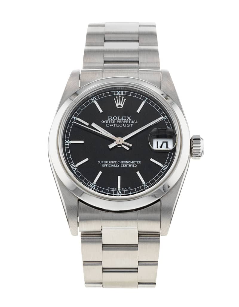 Rolex Datejust 68240, Black dial, 31mm Oystersteel
