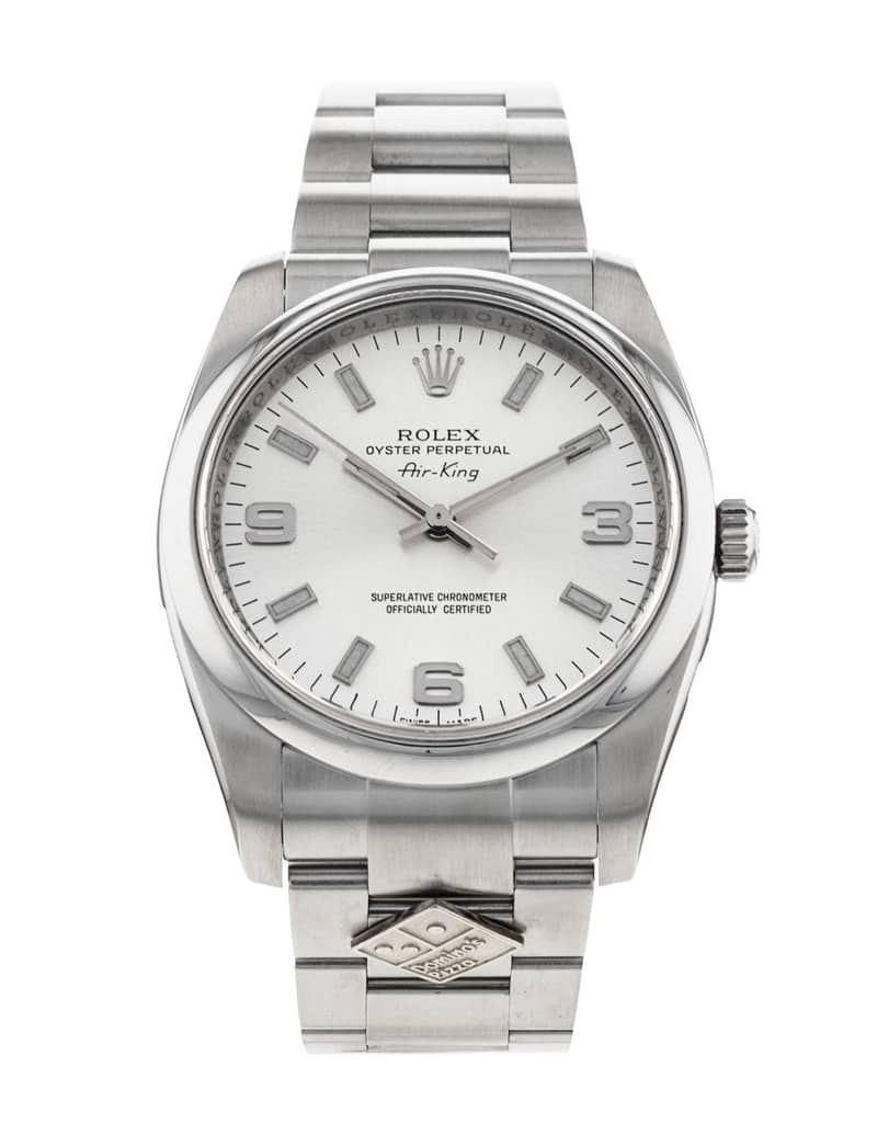 Rolex Air-King 114200 - Domino's Pizza, Silver dial, 34mm Oystersteel