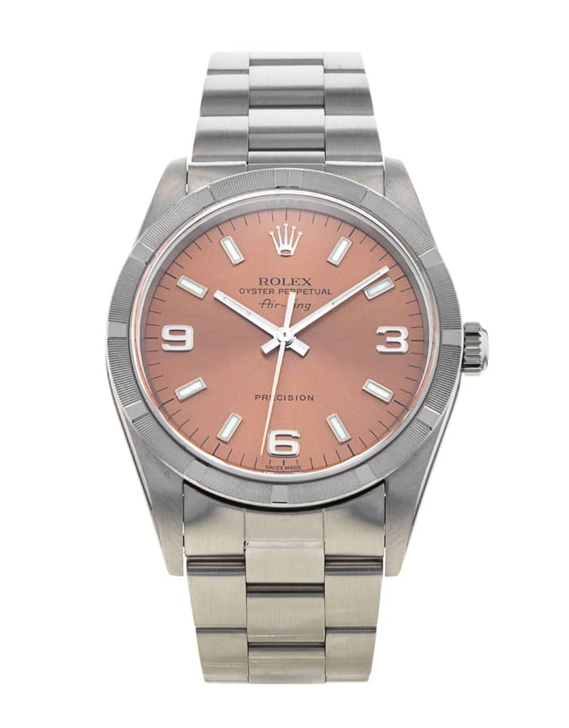 Rolex Air-King 14010, Pink dial, 34mm Oystersteel