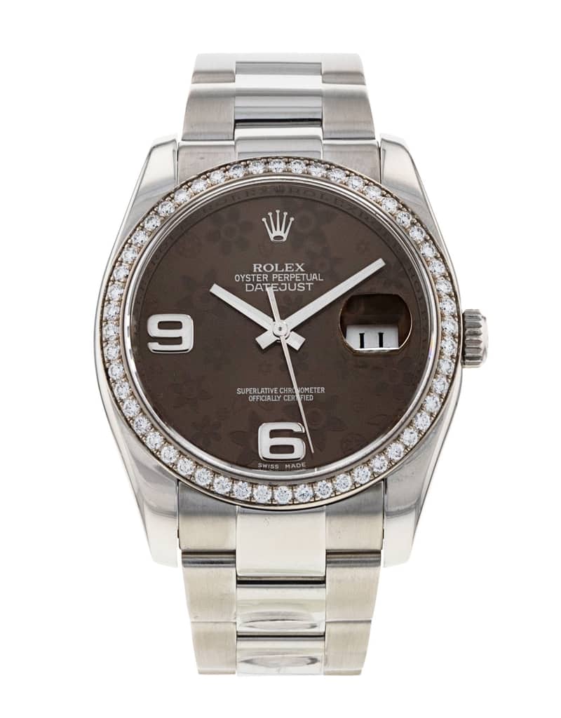 Rolex Datejust 116244, Brown dial, 36mm Steel & White Gold