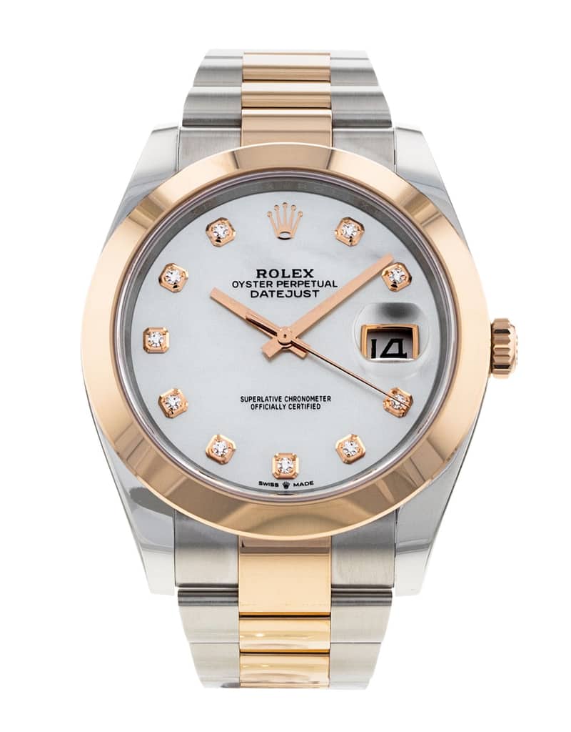 Rolex Datejust 126301, Mother-of-Pearl dial, 41mm Steel & Everose Gold