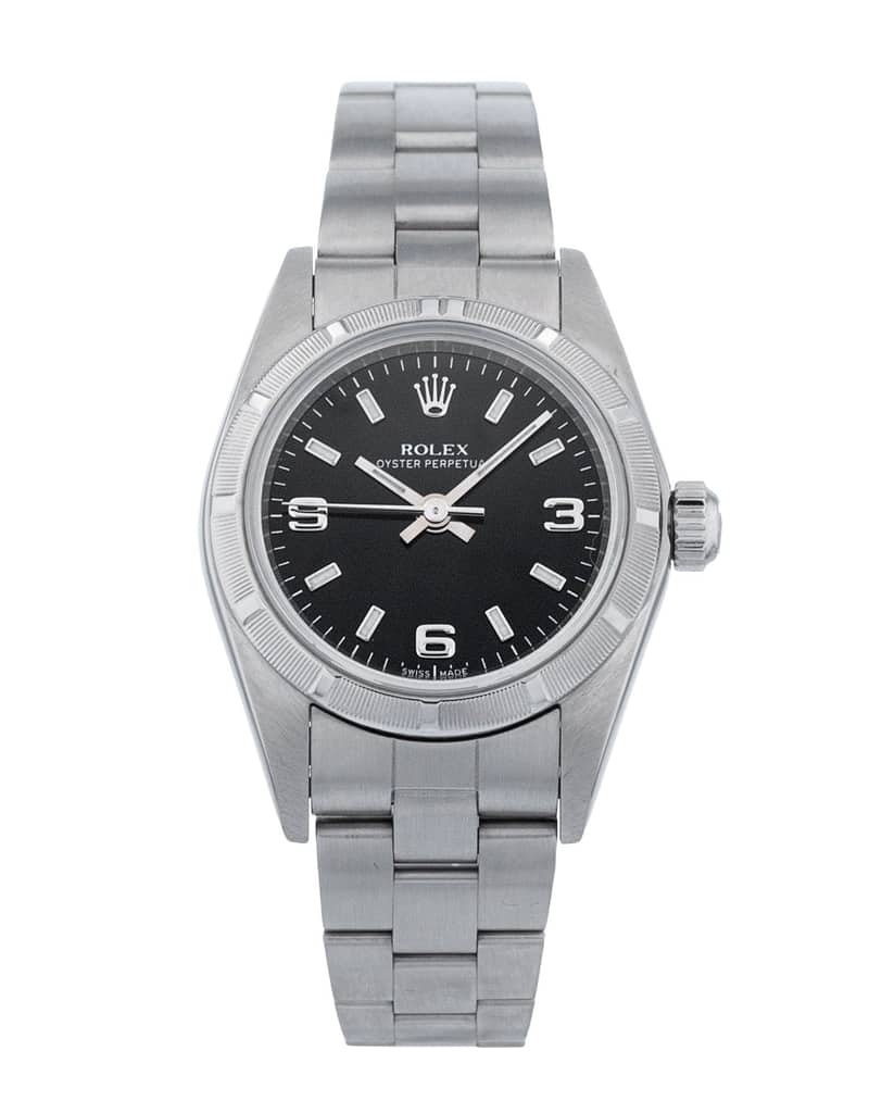 Rolex Oyster Perpetual 26 76030, Black dial, 26mm Oystersteel