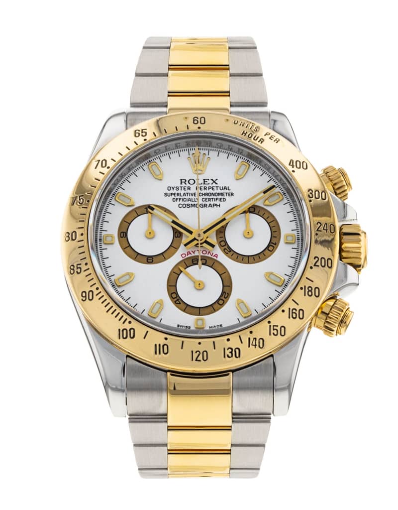 Rolex Cosmograph Daytona 116523, White dial, 40mm Steel & Yellow Gold