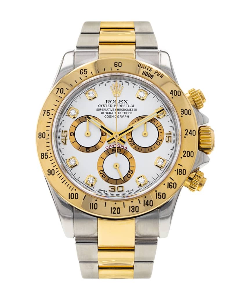 Rolex Cosmograph Daytona 116523, White dial, 40mm Steel & Yellow Gold