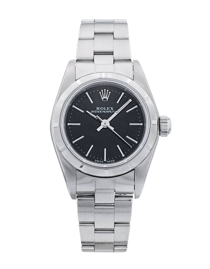 Rolex Oyster Perpetual 26 76030, Black dial, 26mm Oystersteel
