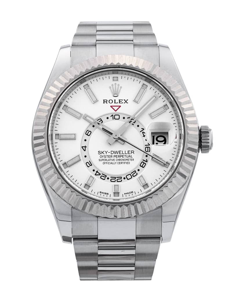 Rolex Sky-Dweller 326934, White dial, 42mm Steel & White Gold