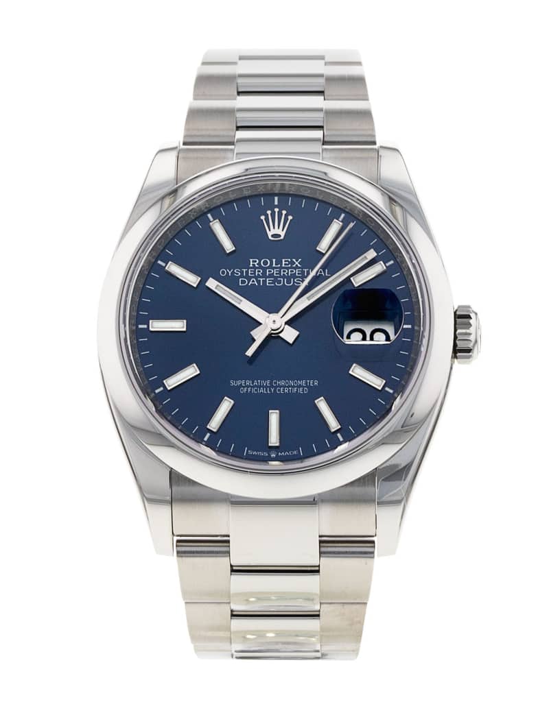 Rolex Datejust 126200, Blue dial, 36mm Oystersteel