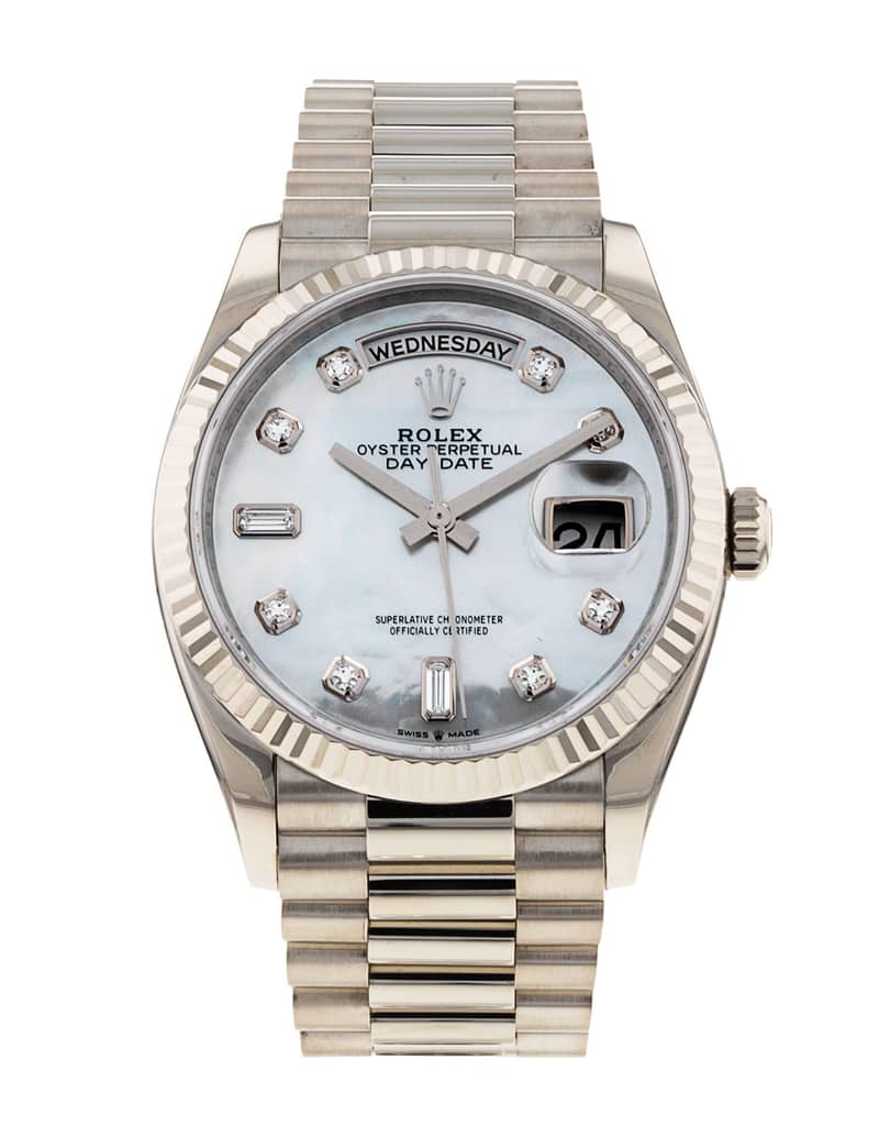 Rolex Day-Date 128239, Mother-of-Pearl dial, 36mm White Gold