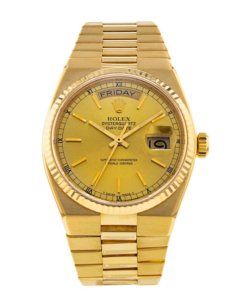 Rolex Day-Date 19018, Champagne dial, 36mm Yellow Gold