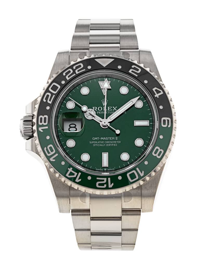 Rolex GMT-Master II 126729-vtnr, Olive Green dial, 40mm White Gold