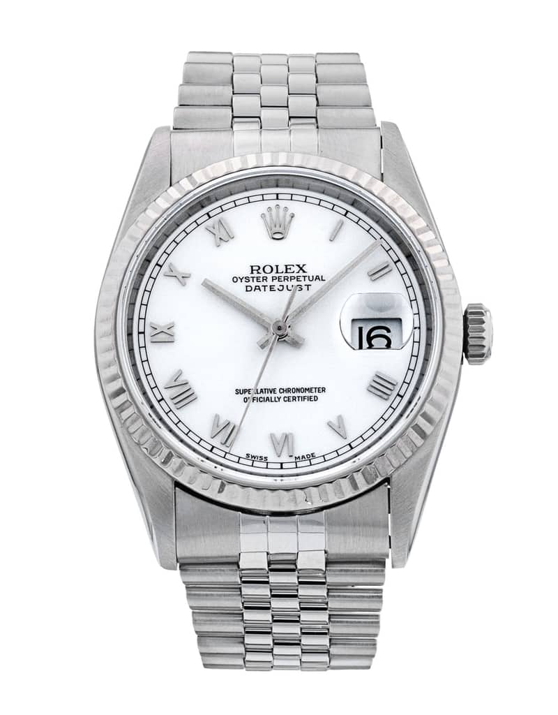 Rolex Datejust 16234, Ice Blue dial, 36mm Steel & White Gold