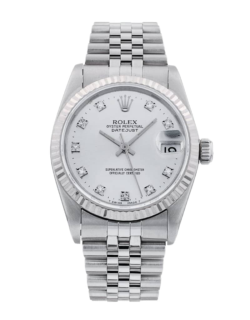 Rolex Datejust 68274, Silver dial, 31mm Steel & White Gold