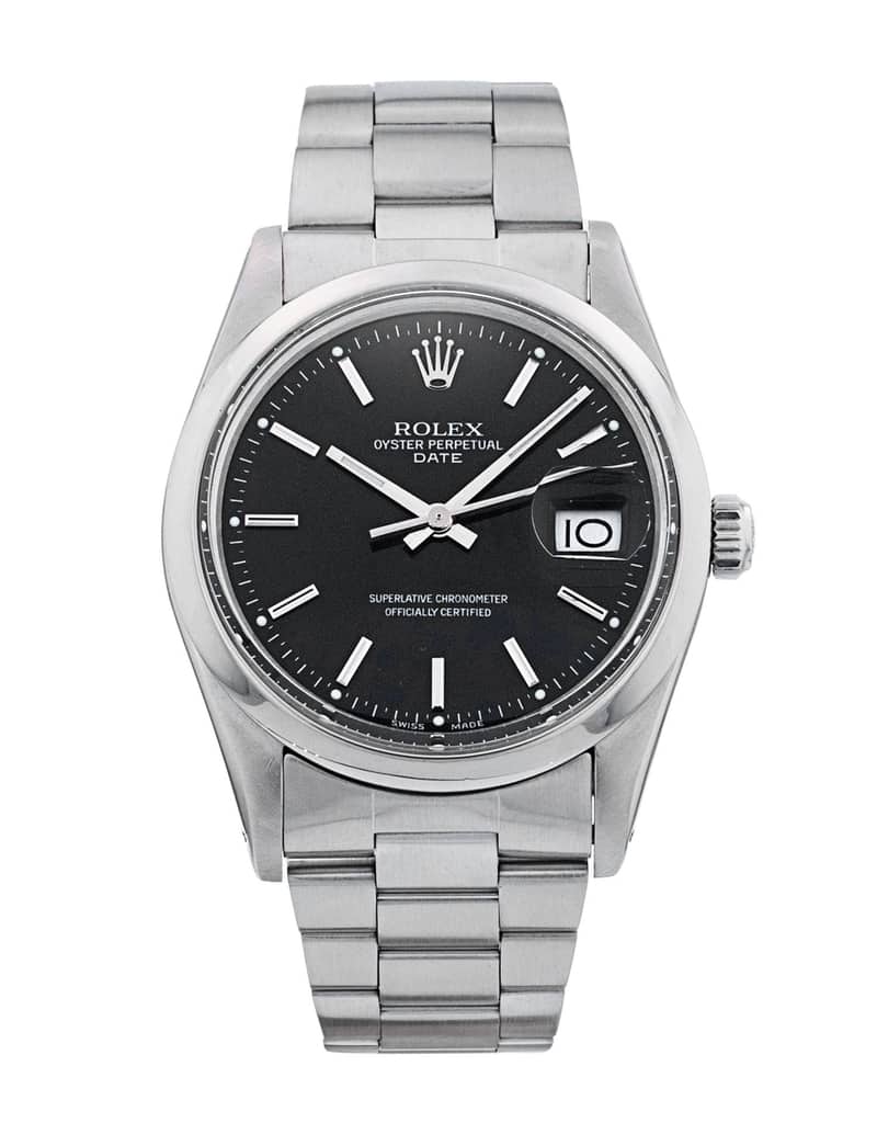 Rolex Oyster Perpetual Date 34 1500, Black dial, 34mm Oystersteel