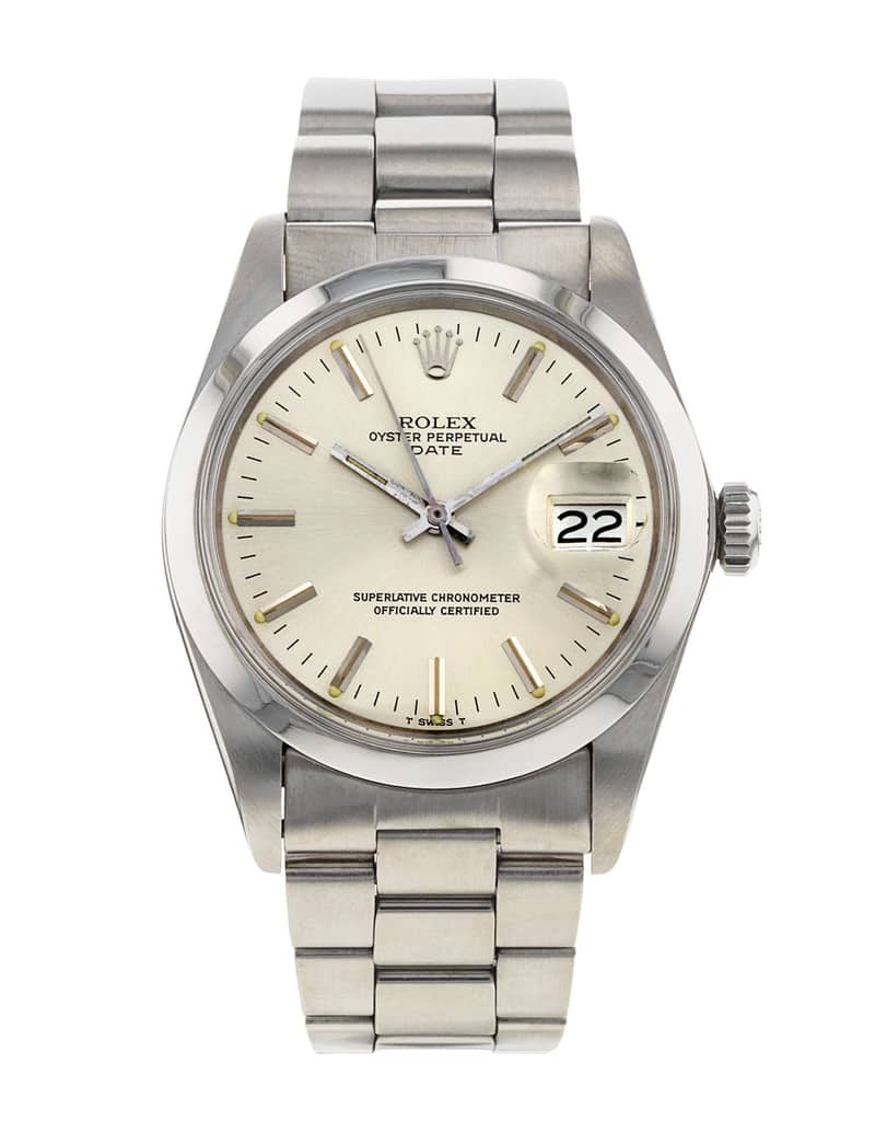 Rolex Oyster Perpetual Date 34 1500, Silver dial, 34mm Oystersteel