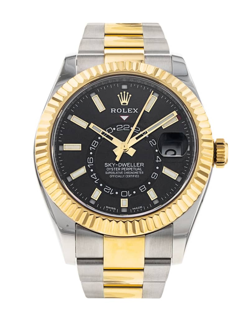 Rolex Sky-Dweller 336933, Black dial, 42mm Steel & Yellow Gold
