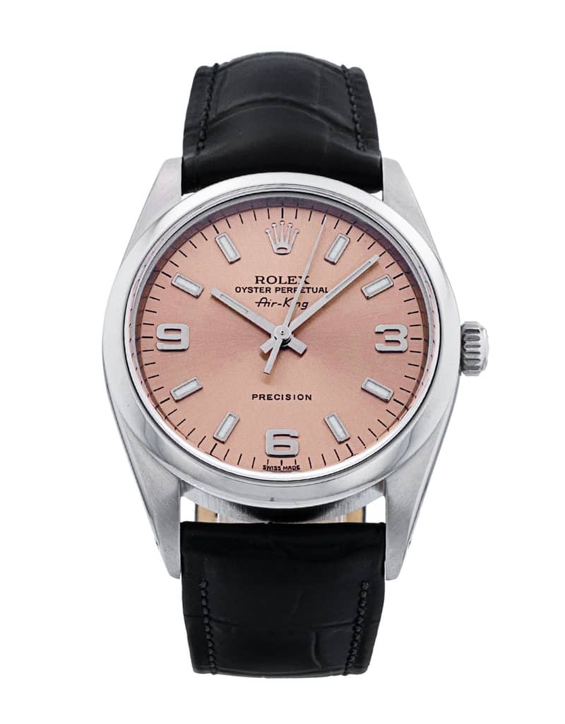 Rolex Air-King 14000, Pink dial, 34mm Oystersteel