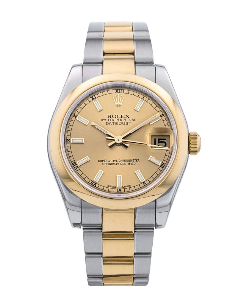 Rolex Lady-Datejust 178243, Champagne dial, 31mm Steel & Yellow Gold