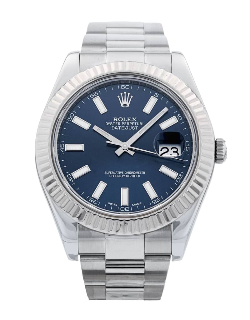 Rolex Datejust 116334, Blue dial, 41mm Steel & White Gold