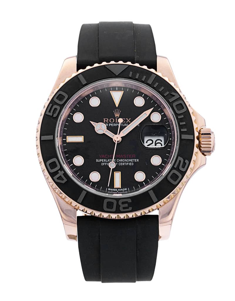Rolex Yacht-Master 116655, Black dial, 42mm Everose Gold