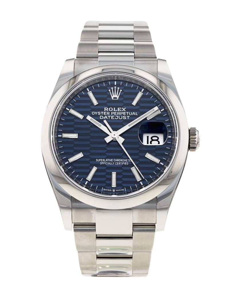 Rolex Datejust 126200, Blue dial, 36mm Oystersteel