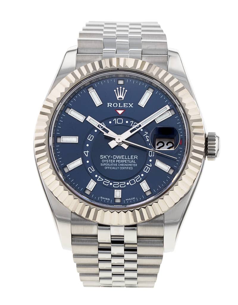 Rolex Sky-Dweller 326934, Blue dial, 42mm Steel & White Gold