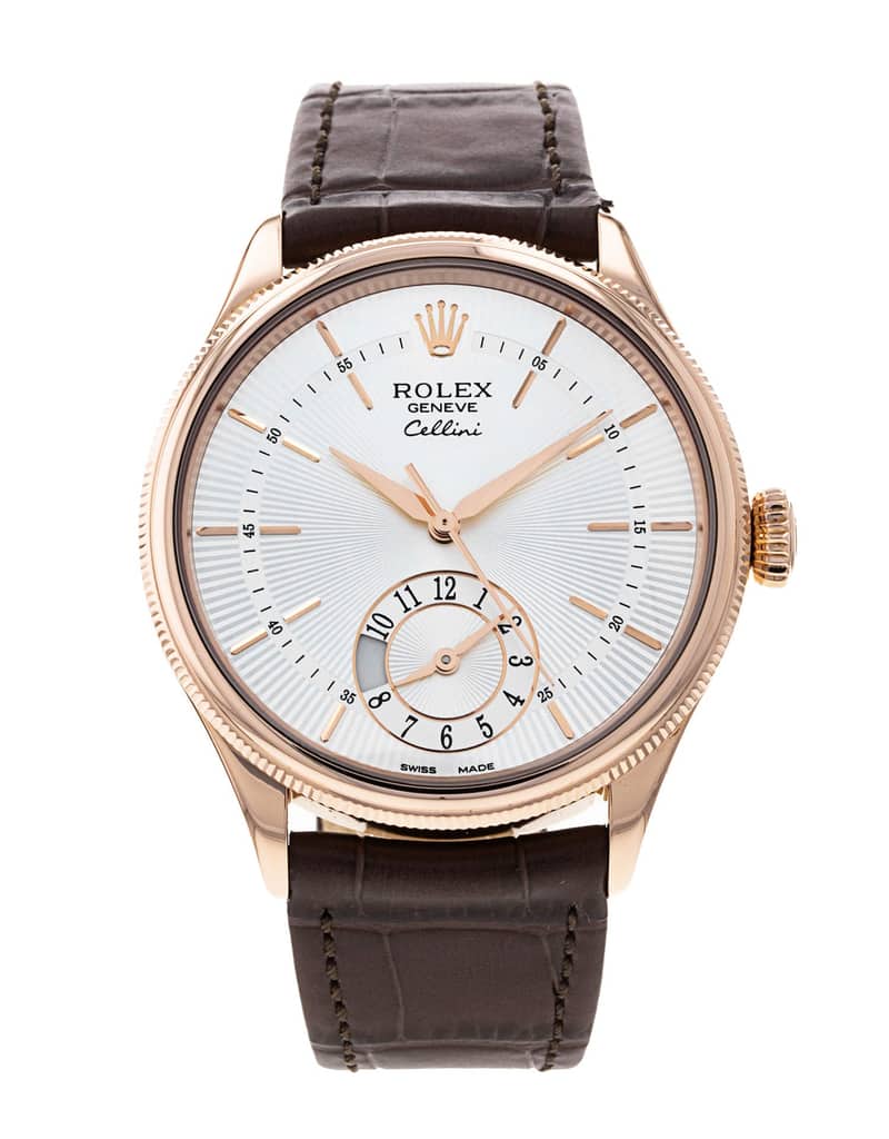Rolex Cellini 50525, Silver dial, 39mm Everose Gold