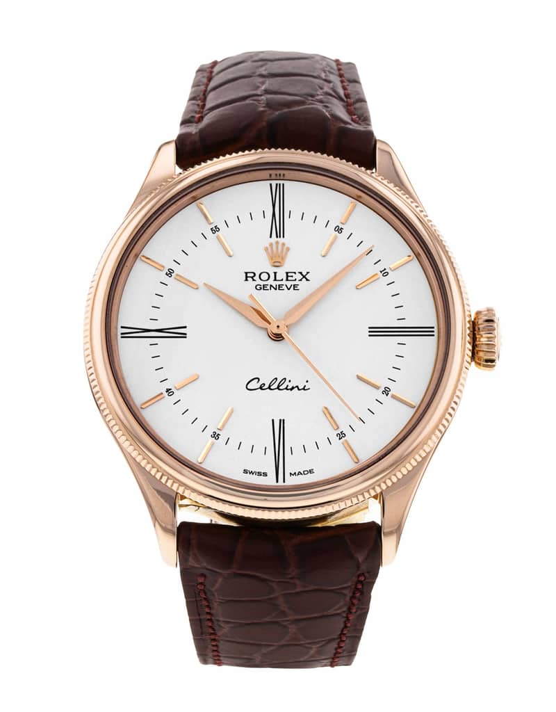 Rolex Cellini 50505, White dial, 39mm Everose Gold