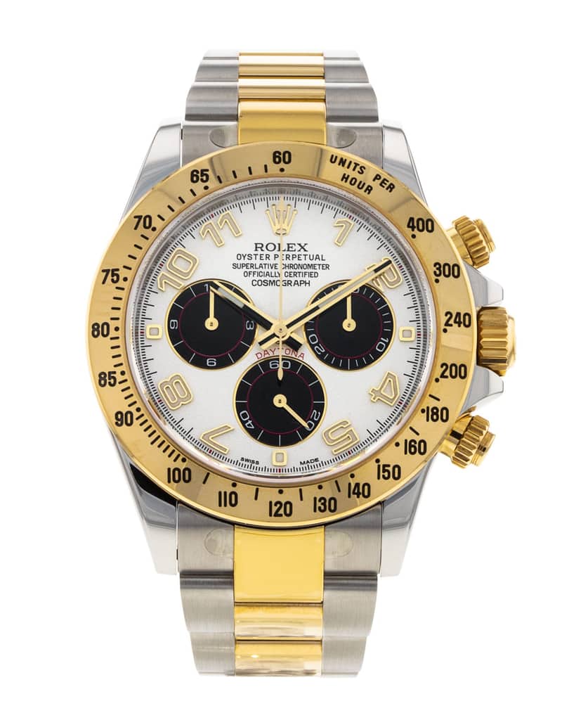 Rolex Cosmograph Daytona 116523, White dial, 40mm Steel & Yellow Gold