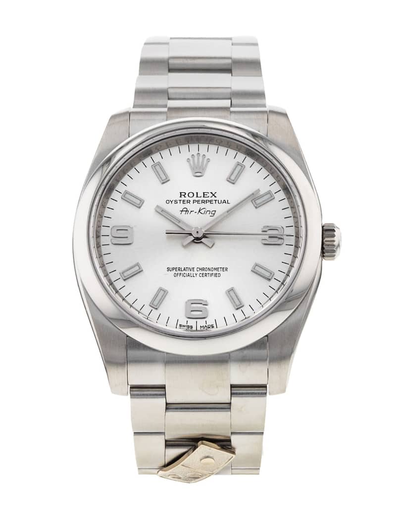 Rolex Air-King 114200 - Domino's Pizza, Silver dial, 34mm Oystersteel