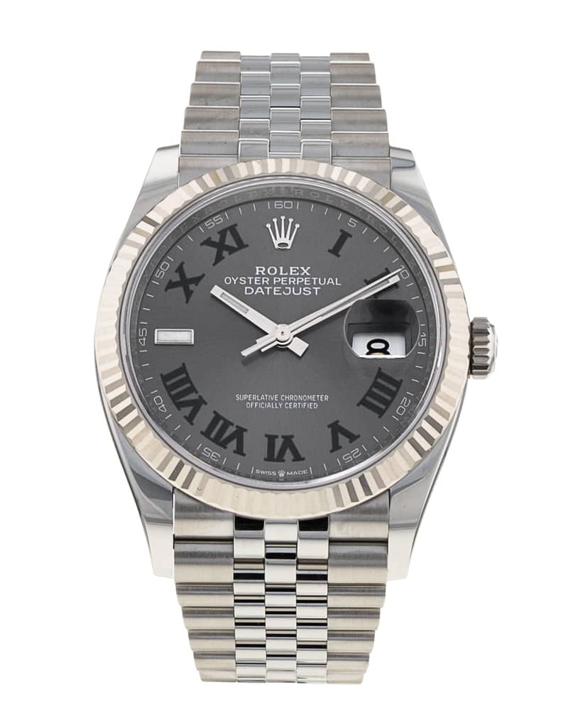 Rolex Datejust 126234, Slate dial, 36mm Steel & White Gold