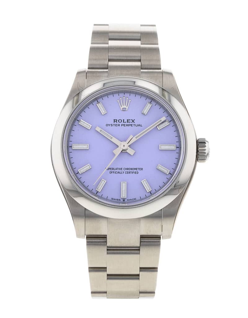 Rolex Oyster Perpetual 31 277200, Lavender dial, 31mm Oystersteel