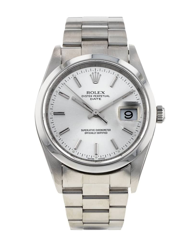 Rolex Oyster Perpetual Date 34 15200, Silver dial, 34mm Oystersteel
