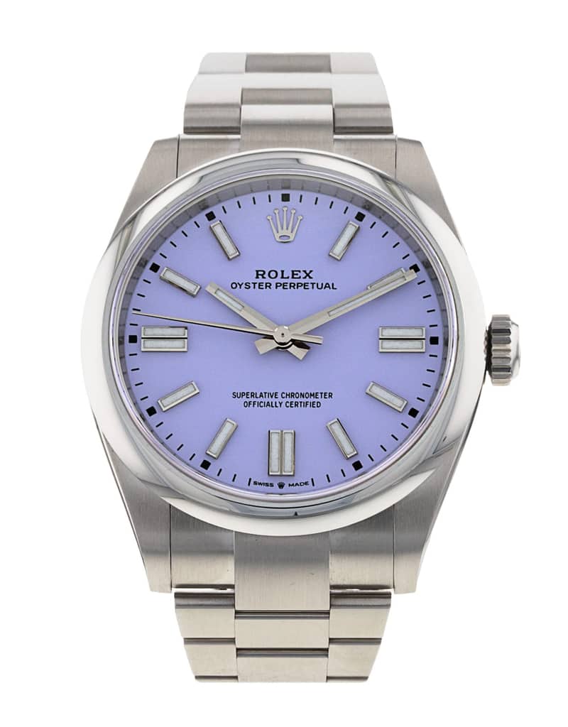 Rolex Oyster Perpetual 41 134300, Lavender dial, 41mm Oystersteel