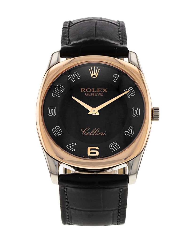 Rolex Cellini 4233, Black dial, 33mm Everose Gold