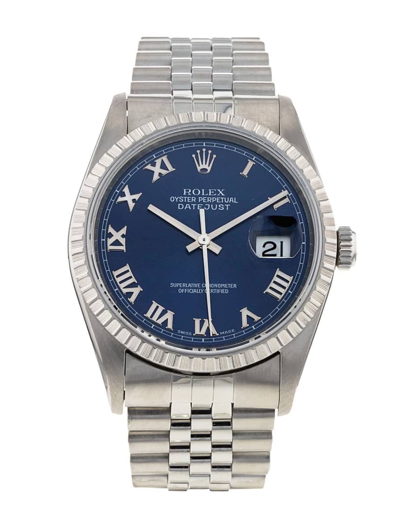Rolex Datejust 16220, Blue dial, 36mm Oystersteel