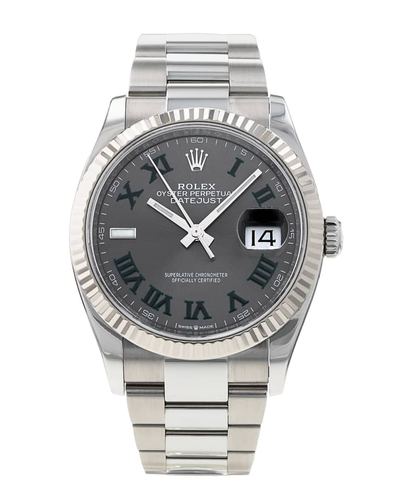 Rolex Datejust 126234, Slate dial, 36mm Steel & White Gold