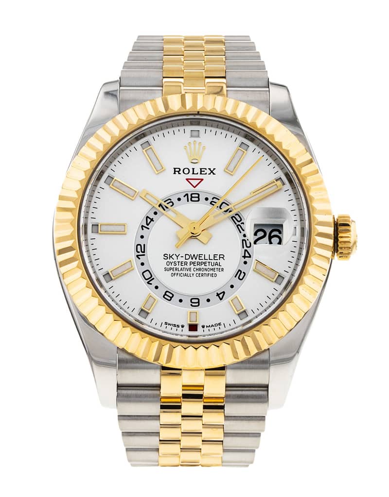 Rolex Sky-Dweller 336933, White dial, 42mm Steel & Yellow Gold