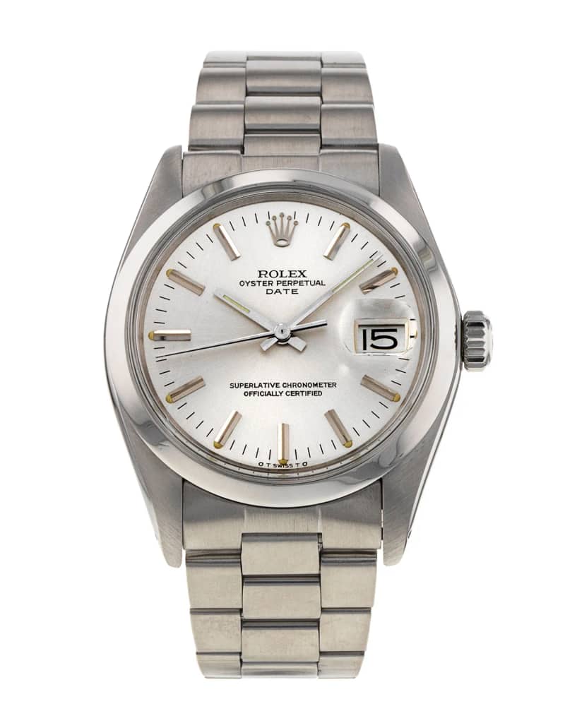 Rolex Oyster Perpetual Date 34 1500, Silver dial, 34mm Oystersteel