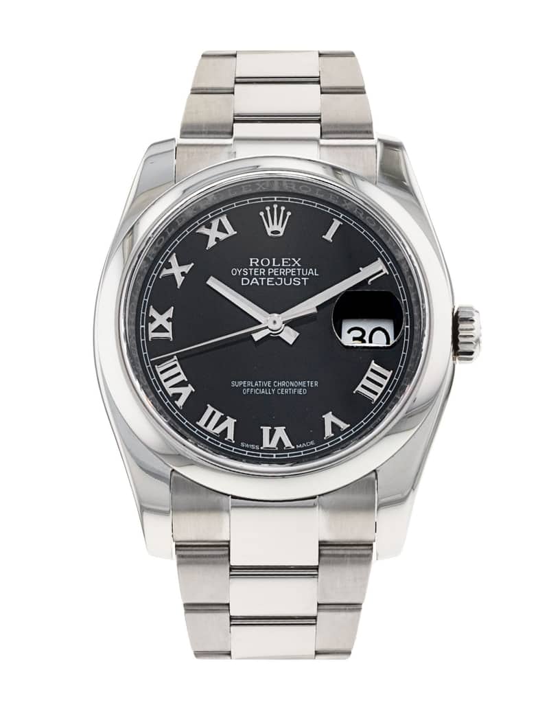 Rolex Datejust 116200, Black dial, 36mm Oystersteel