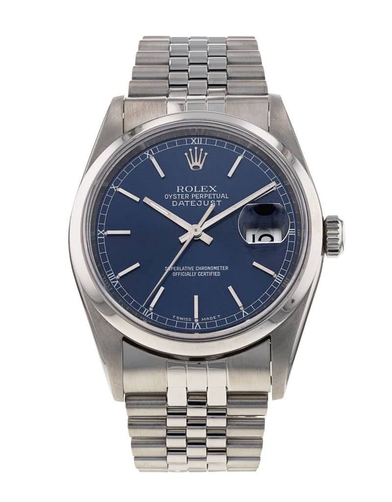 Rolex Datejust 16200, Blue dial, 36mm Oystersteel