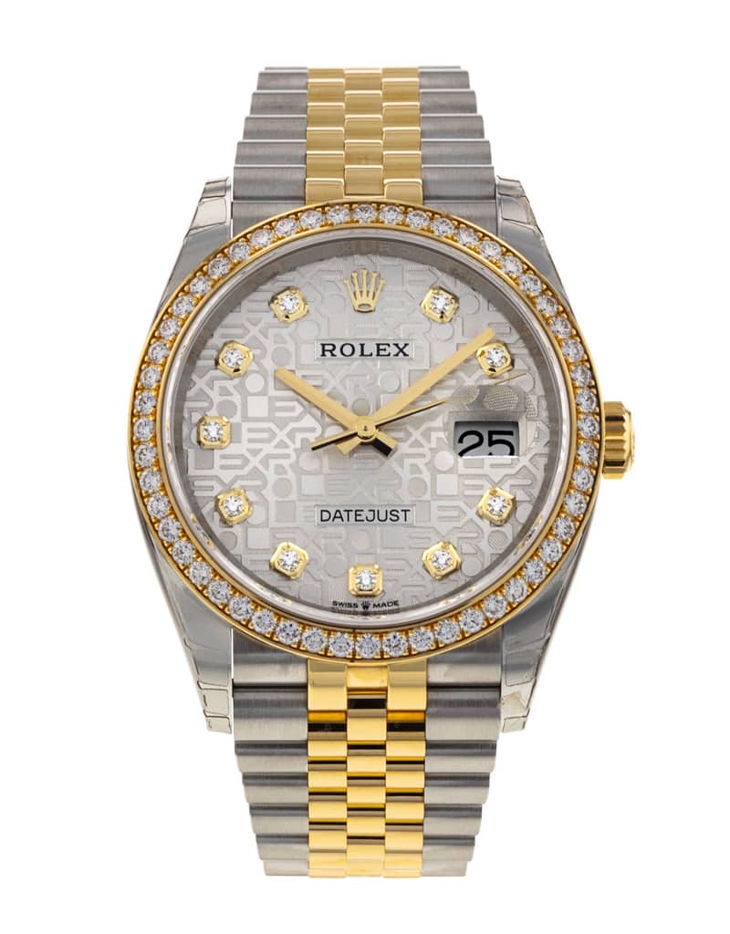 Rolex Datejust 126283 RBR, Silver dial, 36mm Steel & Yellow Gold
