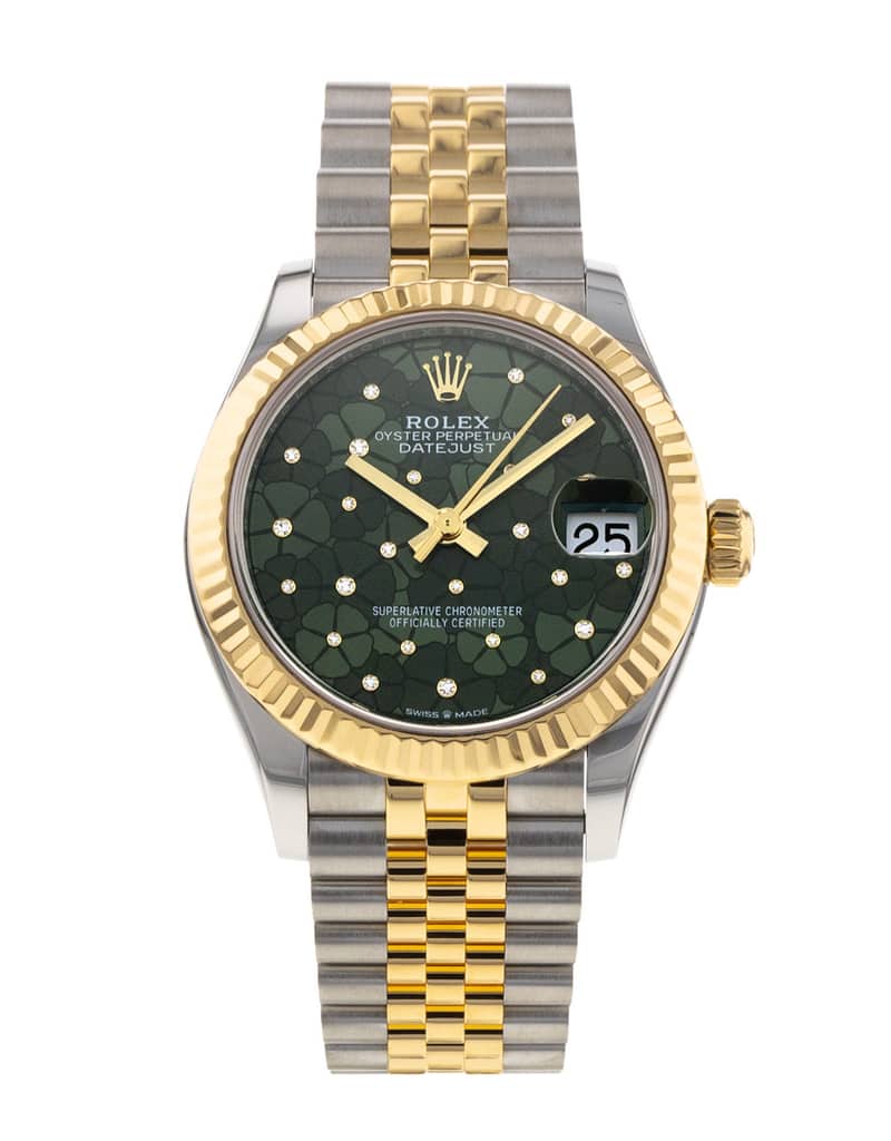 Rolex Lady-Datejust 278273, Olive Green dial, 31mm Steel & Yellow Gold