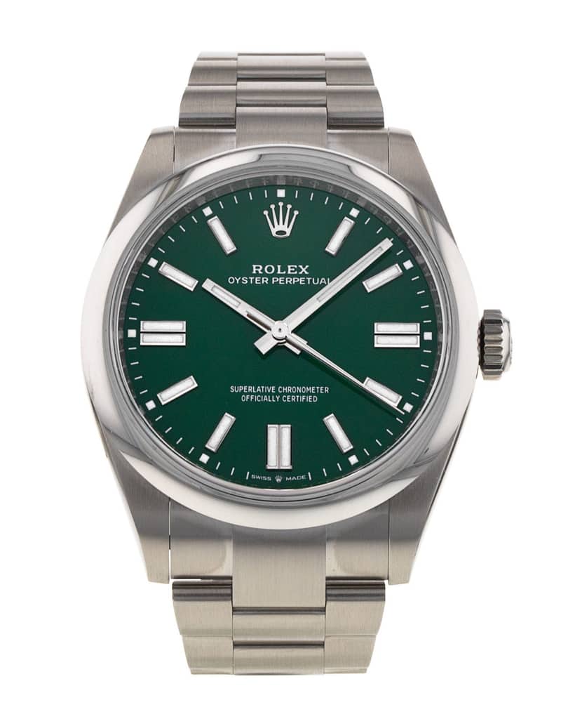 Rolex Oyster Perpetual 41 134300, Green dial, 41mm Oystersteel