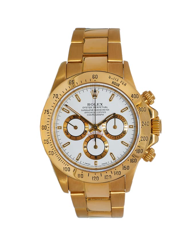 Rolex Cosmograph Daytona 16528, White dial, 40mm Yellow Gold