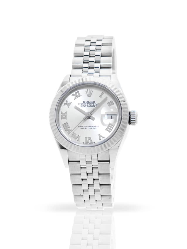 Rolex Lady-Datejust 279174, Silver dial, 28mm Steel & White Gold