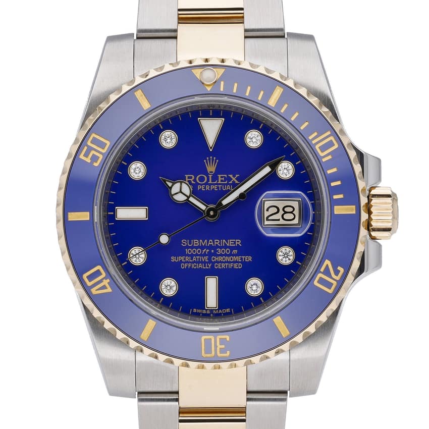 Rolex Submariner 116613 LB, Blue dial, 40mm Steel & Yellow Gold