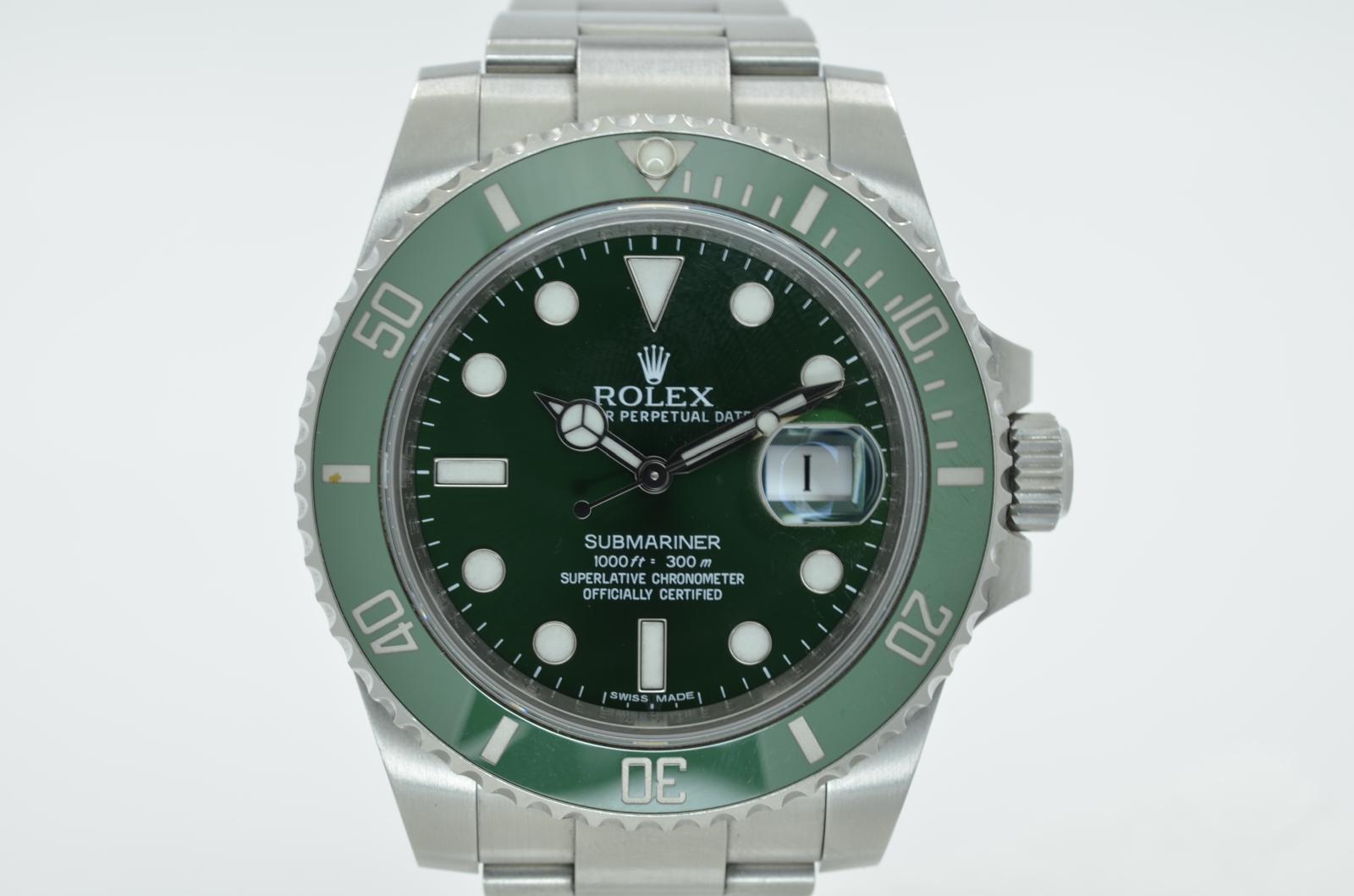 Rolex Submariner 116610 LV, Olive Green dial, 40mm Oystersteel
